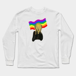 The scream - gay rainbow flag Long Sleeve T-Shirt